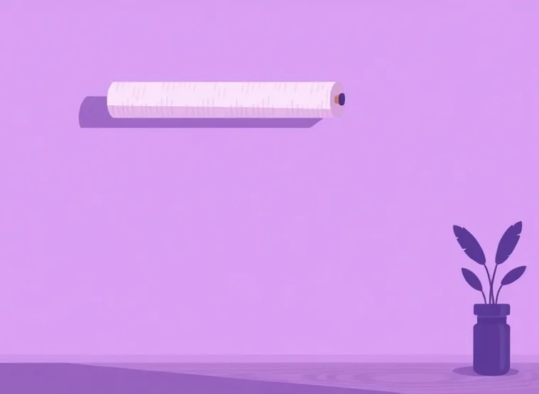 Pose de papier peint, rouleau et brosse à maroufler